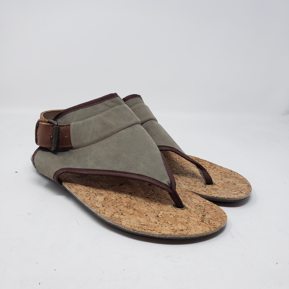 Fly London Thong Suede Cork Sole Sandals Size 39 - Picture 2 of 8